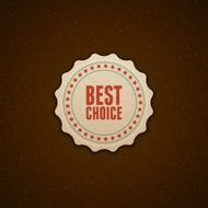 Vintage best choice tag vector design elements