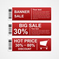 Discount sale banners