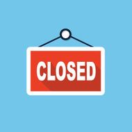 Vector closed store sign