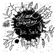 Hand lettering Black Friday and design elements N7