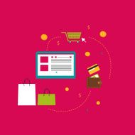 Illustration on the subject of shopping N2