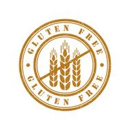 Gluten free grunge retro isolated stamp