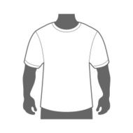 Blank T-shirt Men Body Silhouette Vector N2