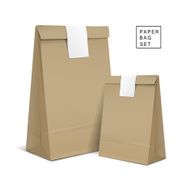 kraft paper bags with sticker