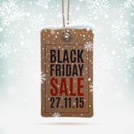 Black Friday sale Realistic vintage price tag