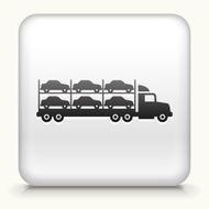 Square Button with Shipping Car Truck