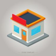 Store template for any business modern style isometric icon