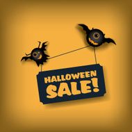 Halloween sale poster template Special offer promotions Discounts advertising banner