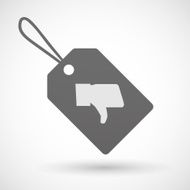 Shopping label icon with a thumb hand N2
