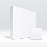 Blank packaging box and envelope
