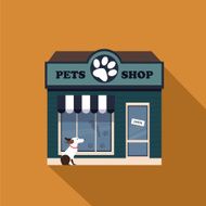 Restaurants and shops facade storefront vector detailed flat N12