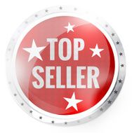 Top Seller Round Button Icon