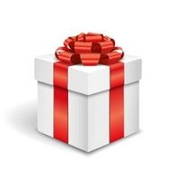 Gift box with red bow N3