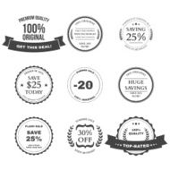 Set of Sale labels badges and design elements