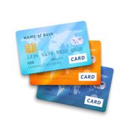 Set of detailed glossy credit cards N3