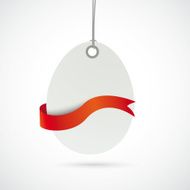 Round Price Sticker Red Banner