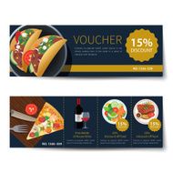 set of food voucher discount template design N2