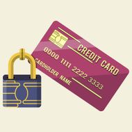 Credit Card and Padlock