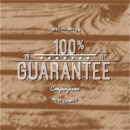 One hundred percent guarantee badges logos and labels for any