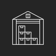 logistics freight warehouse line icon N20