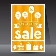 Sale and shopping flyer advertising poster design N2