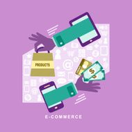 concept with icons of e-commerce ideas symbol and shopping elements N2