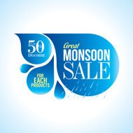 Monsoon offer and sale banner or poster N22