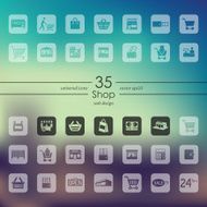 Set of shop icons N4