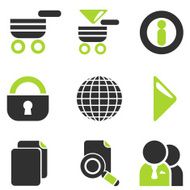 web site vector icon set N3