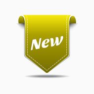 New Collection Yellow Label Icon Vector Design