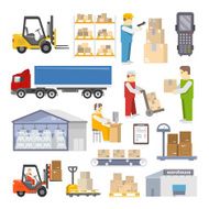 Warehouse icons flat N4