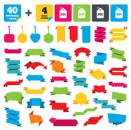 Sale price tag icons Discount symbols N55