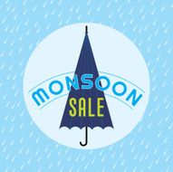 Monsoon offer and sale banner flyer or poster N4