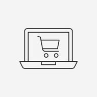 online shopping line icon N14