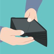 Empty wallet broke - Illustration N2