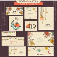 Social media header or post for Eid celebration N4