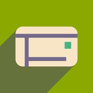 Flat with shadow icon and mobile applacation credit card N2
