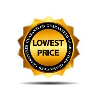 Lowest Price Guarantee Gold Label Sign Template Vector Illustrat