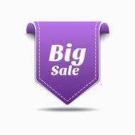 Big Sale Purple Label Icon Vector Design N2