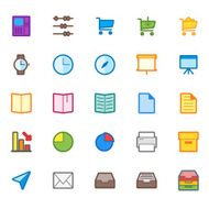 25 Icons in Material Design Color Palette set 5 N2