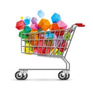 Cube in shopping cart