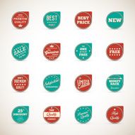 Set of business vintage badges N3