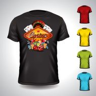 t-shirt set on a casino holiday theme with gambling elements N2