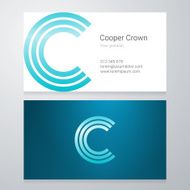 Letter C Business card template N2
