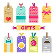 Gift set of labels and post card N2