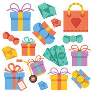 Vector gift icons set