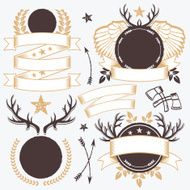 Vintage badges and labels templates set