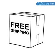 Free shipping box icon Vector illustration N18
