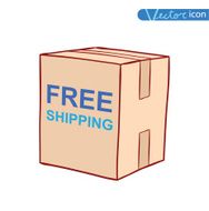 Free shipping box icon Vector illustration N19