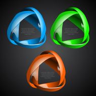 Set of Colorful Abstract Speech Bubbles